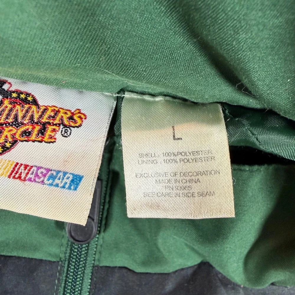 Winner's Circle NASCAR Jacket Mens L Green Good Dale Jr 88 AMP Energy Racing